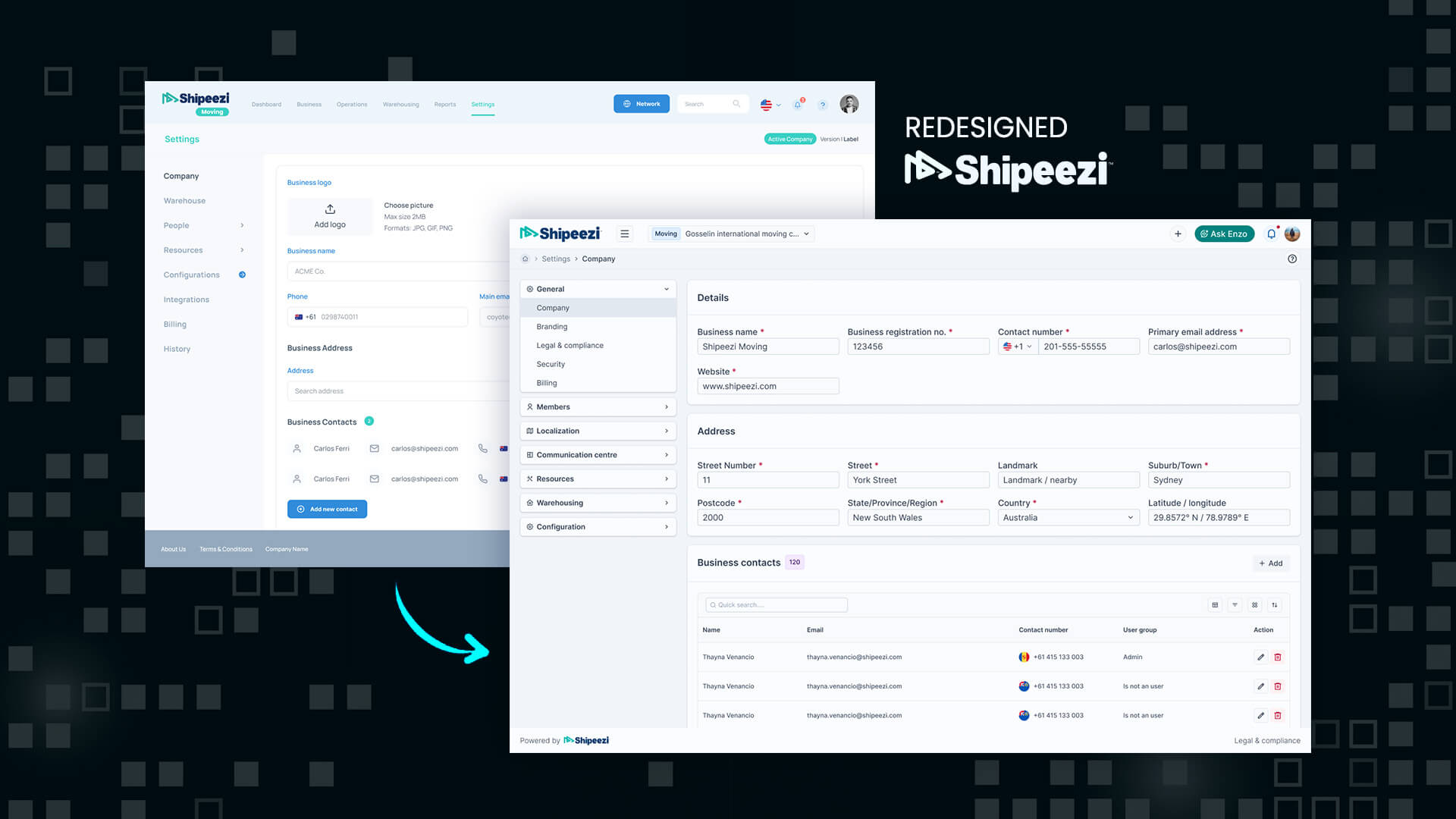 Shipeezi – Web app redesign